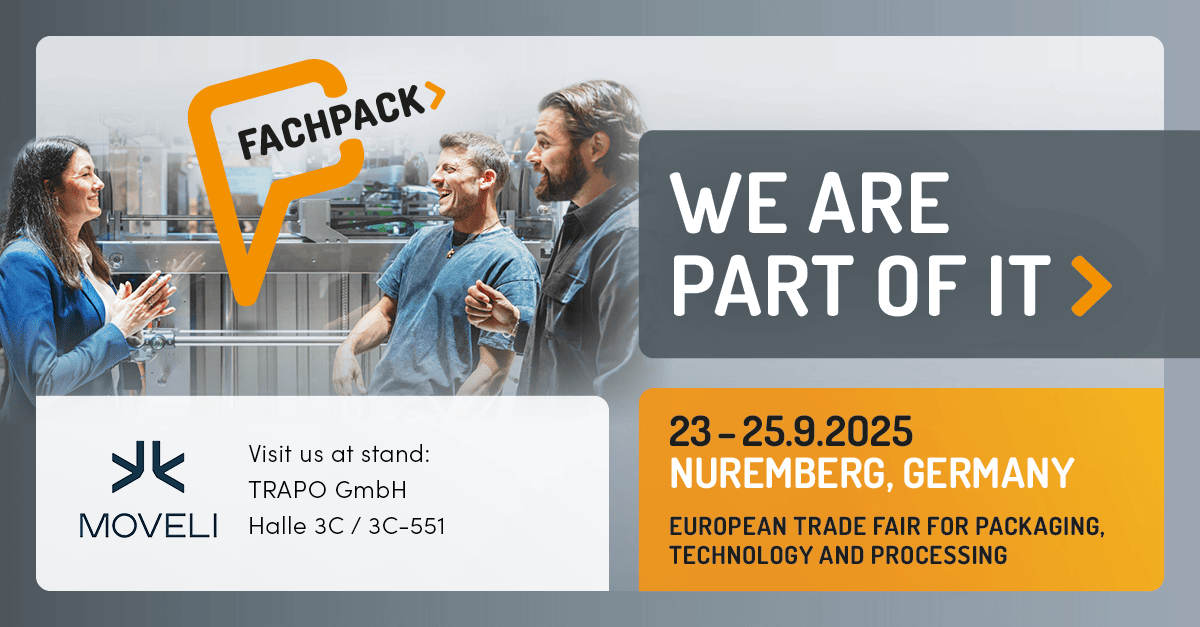Meet TRAPO GmbH and MOVELI at Fachpack 2025 in Nuremberg. Discover innovative solutions for packaging, technology and processing – Hall 3C, Booth 3C-551.